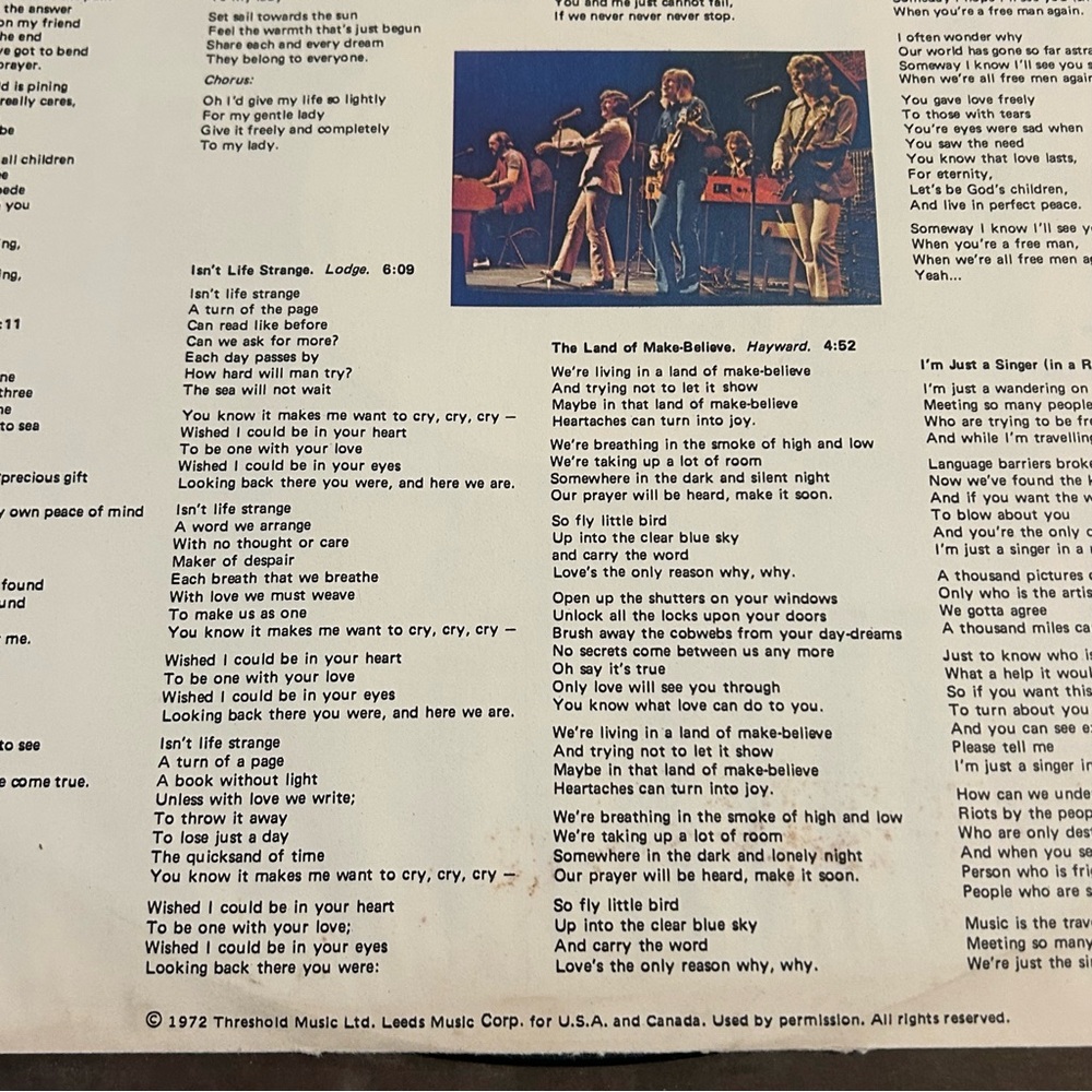 1972 The Moody Blues Seventh Sojourn Vinyl Album 70s Vintage - Picture 10 of 12